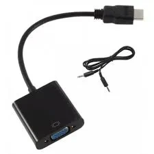ADAPTATEUR HDMI MALE TO VGA FEMELLE AVEC CABLE AUDIO