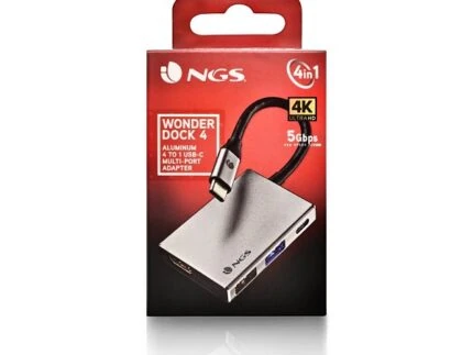 ADAPTATEUR HUB NGS WONDER DOCK 4 – 4 IN 1 (HDMI +USB3.0+USB2.0+TYPE-C)TO TYPE-C