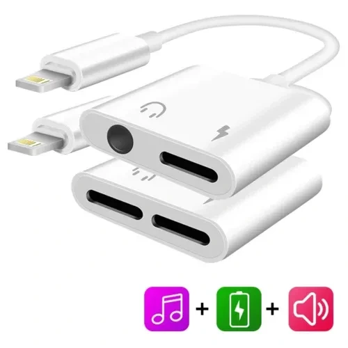 ADAPTATEUR I PHONE TO AUDIO+CHARGE IPHONE
