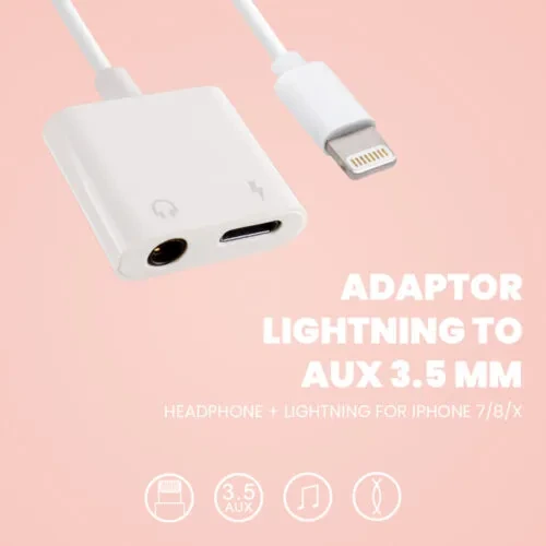 ADAPTATEUR LIGHTNING TO JACK ET 3.5MM ET FAST MH030
