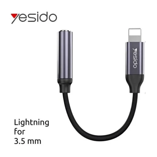 ADAPTATEUR YESIDO LIGHTNING TO JACK 3.5MM YESIDO YAU37