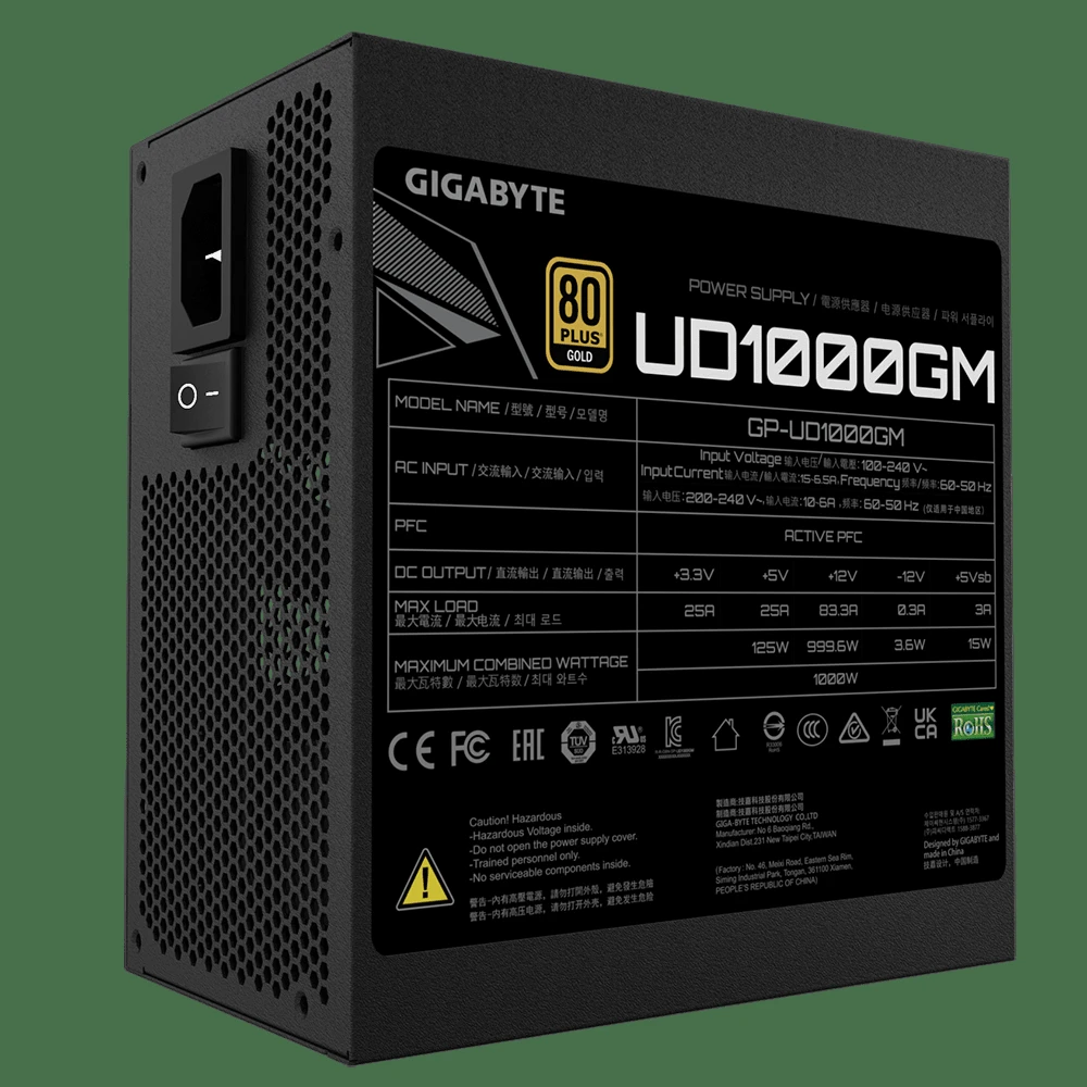 ALIMENTATION GIGABYTE UD1000GM 1000W GOLD MODULAIRE – Image 6