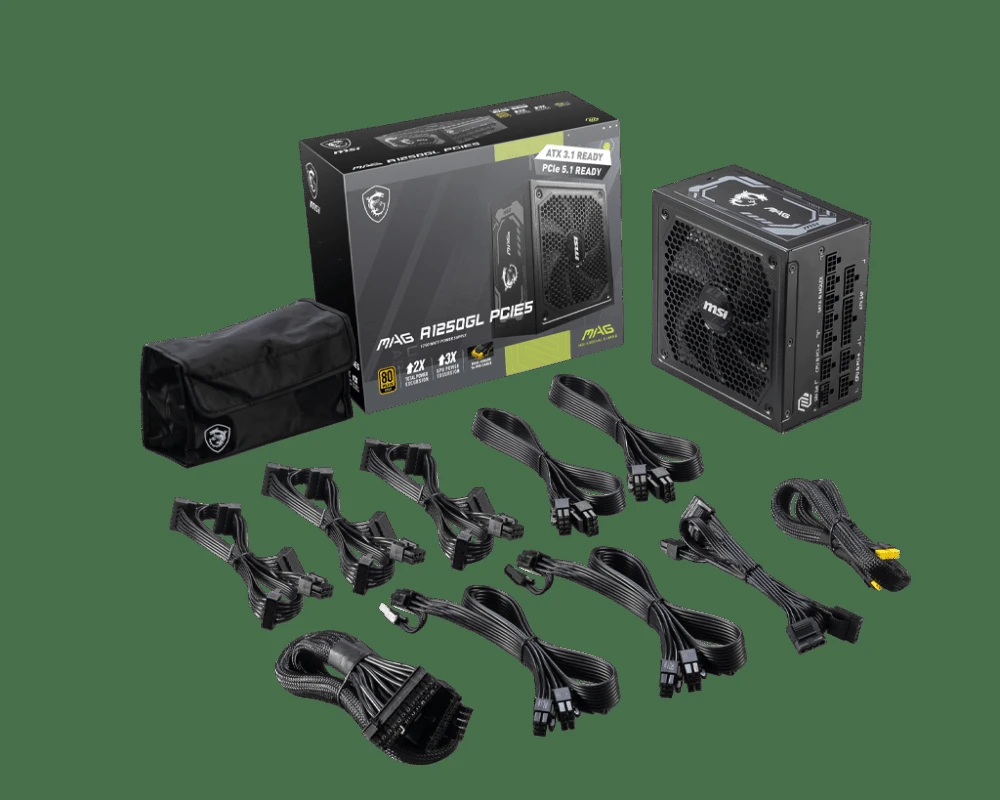 ALIMENTATION MSI MAG A1000GL PCIE5 GOLD FULL MODULAIRE – Image 4