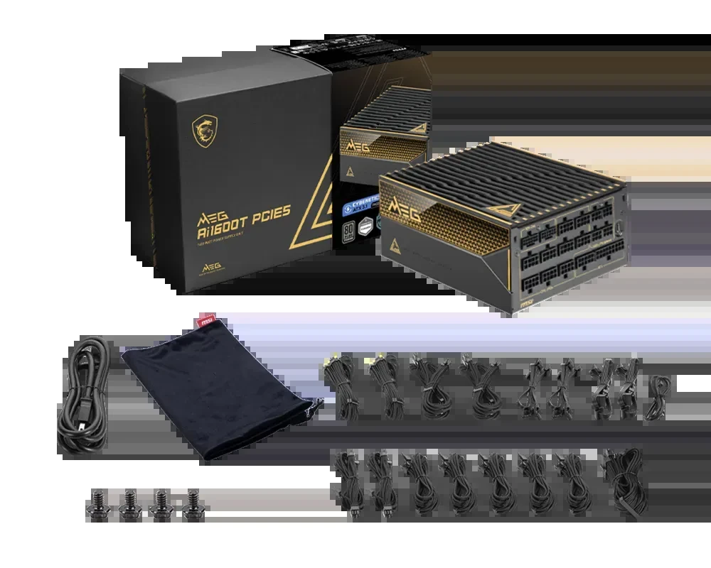 ALIMENTATION MSI MEG Ai1600T PCIE5 1600W TITANIUM FULL MODULAIRE – Image 5