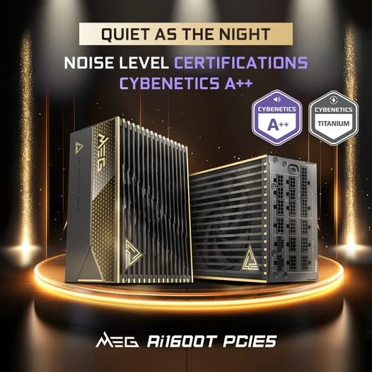 ALIMENTATION MSI MEG Ai1600T PCIE5 1600W TITANIUM FULL MODULAIRE – Image 7