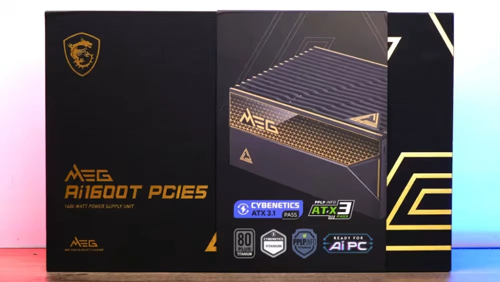 ALIMENTATION MSI MEG Ai1600T PCIE5 1600W TITANIUM FULL MODULAIRE