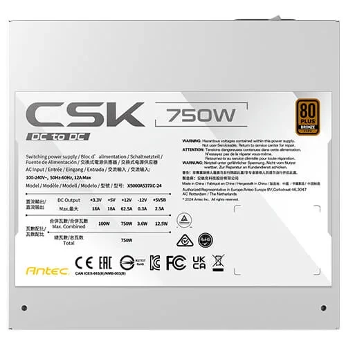 Alimentation ANTEC – CSK750W DC Blanc – Image 6