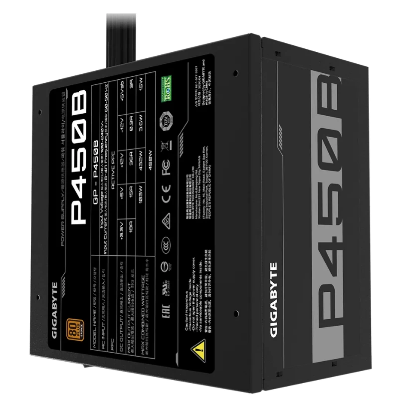 Alimentation GIGABYTE P450B – 450W 80 Plus Bronze – Image 3