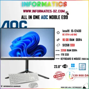 All In One AOC Noble E99 I5-12400 / 512GB / SSD / 16GB RAM  – With Optional Wireless Mouse & Keyboard