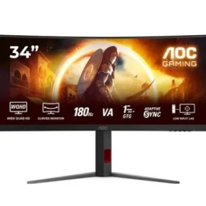 AOC AGON CU34G4 ULTRA WIDE 34″ 180HZ WQHD FAST VA 0.5MS HDR10 02x HDMI2.0 / 01x DP1.4