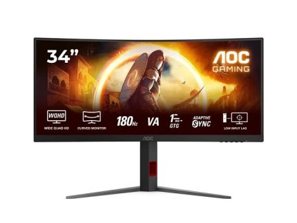 AOC AGON CU34G4 ULTRA WIDE 34″ 180HZ WQHD FAST VA 0.5MS HDR10 02x HDMI2.0 / 01x DP1.4