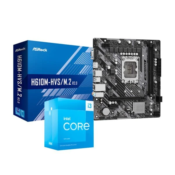 Bundle Asrock H610M+ Intel i3 13100F