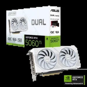 CARTE GRAPHIQUE ASUS Dual GeForce RTX™ 5060 Ti 16GB GDDR7 White OC Edition