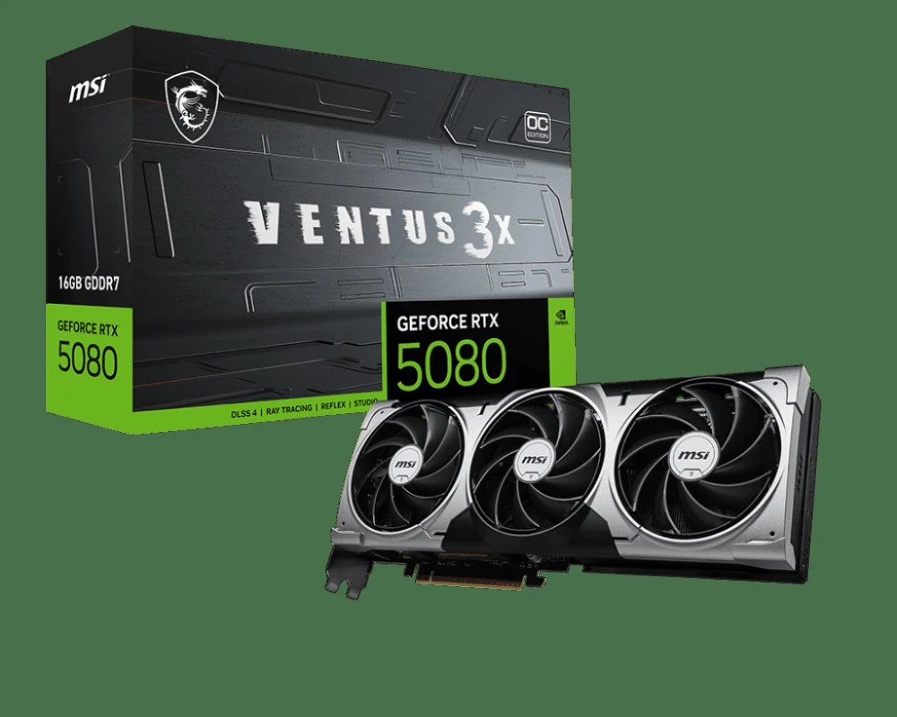 CARTE GRAPHIQUE MSI GeForce RTX™ 5080 16G VENTUS 3X OC