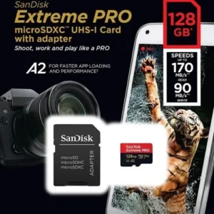 CARTE MEMOIRE SANDISK 128G.O VITESSE 200MB/S EXTREME PRO 4K
