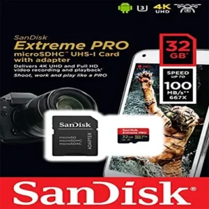 CARTE MEMOIRE SANDISK EXTREME PRO 200 MBS 64 GO 4K UHD.