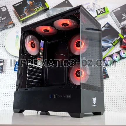 CASE HYBROK MOON 5 FAN ARGB BLACK / WHITE