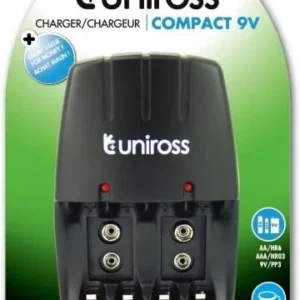 CHARGEUR DES PILLES UNIROSS VIDE AA/HR6 AAA/HR03 9V/PP3