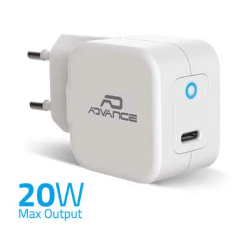 CHARGEUR MURAL POWERFLEX TURBO PD-20G – 20W USB-C + CÂBLE – Image 2
