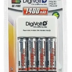 CHARGEUR PILE DIGIVOLT+ AVEC 4 PILES 1400 MAH