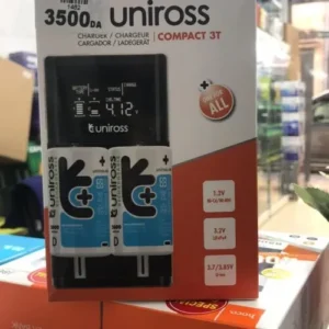 CHARGEUR UNIROSS COMPACT 3T A AA AAA AVEC 2 PILE SIZE D