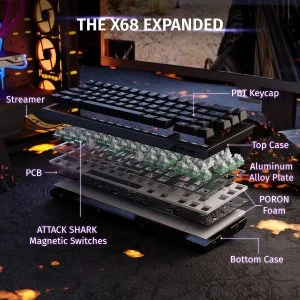 Clavier MECANIQUE ATTACK SHARK X68 HE – Image 3
