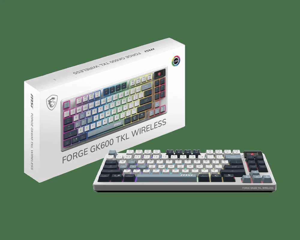 CLAVIER MECANIQUE MSI FORGE GK600 TKL WIRELESS SKY