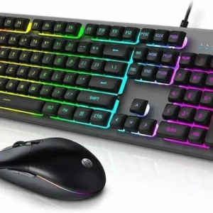 COMBO CLAVIER SOURIS HP USB RGB QWERTY KM300F