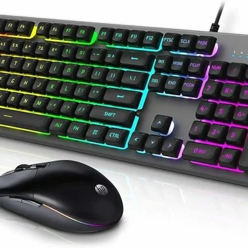 COMBO CLAVIER SOURIS HP USB RGB QWERTY KM300F