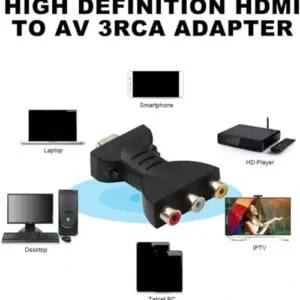 CONVERTISSEUR HDMI TO AV 3RCA FEMELLE 1080P
