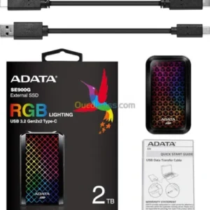 DISQUE DUR ADATA TYPE-C / USB3.2 RGB SE900G