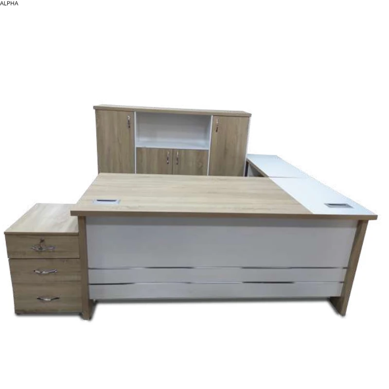 Ensemble Bureau ODESK ALPHA – Bureau + Retour + Bahut + Caisson – Image 3