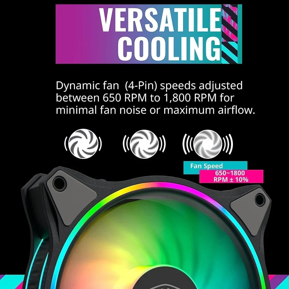 FAN MasterFan MF140 Halo ARGB 140mm Case Fan – Image 4