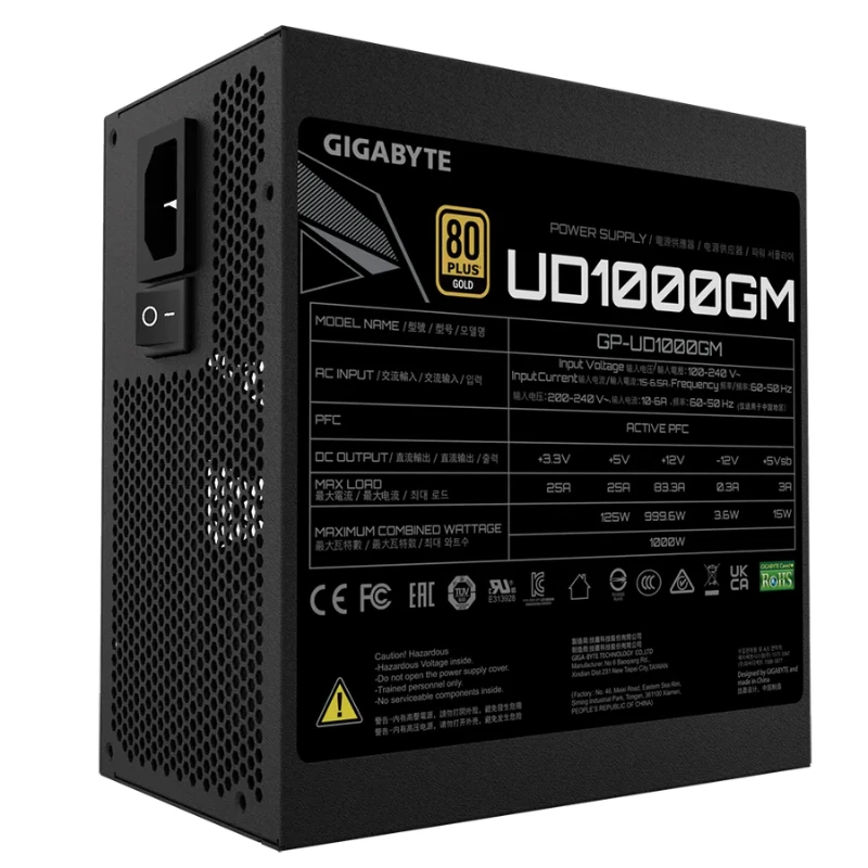GIGABYTE UD1000GM – Alimentation Gaming 1000W 80 Plus Gold – Image 4