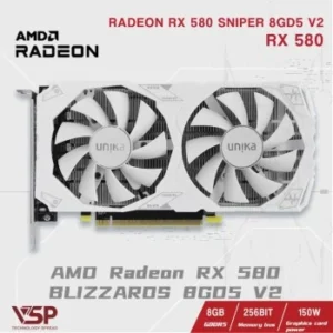 GPU AMD RX580 8GB UNIKA WHITE