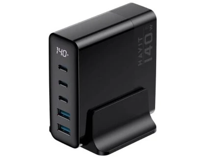 HAVIT HV-UCLE004 GAN 140W 02 USB+03 TYPE-C