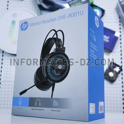 HP DHE-8001U Wired LED Gaming Headset – 50mm Driver USB