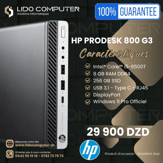 Hp ProDesk 800 G3 i5-6500T - 8 Gb - 256 Gb