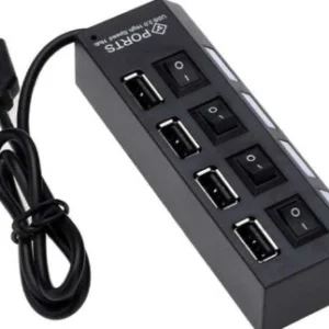 HUB USB 2.0 4 POTRS HI SPEED avec interupteurs