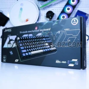 JEDEL WKL-102 88-Key Triple-Mode Gaming Keyboard (Wired + 2.4 GHz + Bluetooth)