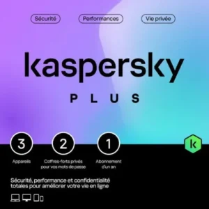 Kaspersky Plus 2026 – Antivirus pour 3 Postes