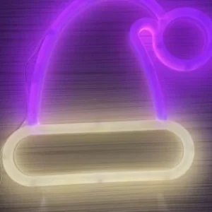 LAMPE LED MOTIF BONNET (ROSE+CHAUD)