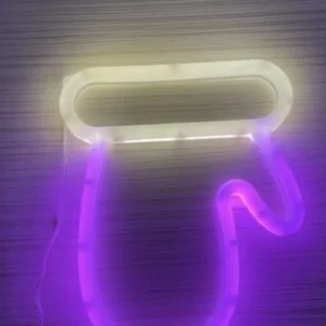 LAMPE LED MOTIF GANTS (ROSE+CHAUD)