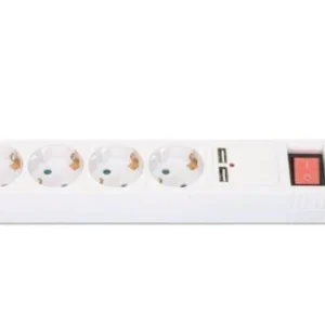MANHATTAN 04xPRISES / 02xUSB 02M ETANCHE IP20 WHITE