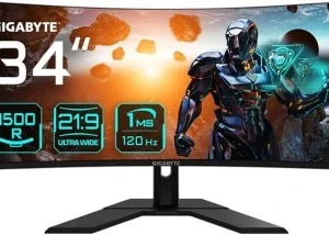 MONITOR GIGABYTE 34P GS34WQC VA/120HZ/1MS/2K/CURVED/WIDE