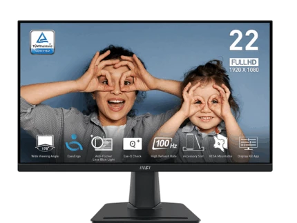 MSI MP225V 22″ FHD VA 100HZ 1MS BLACK TVD