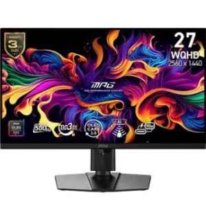 MSI MPG 271QR 27″ 500HZ WQHD 0.03MS QD-OLED X50 3CF4 HDMI/DP/USB BLACK