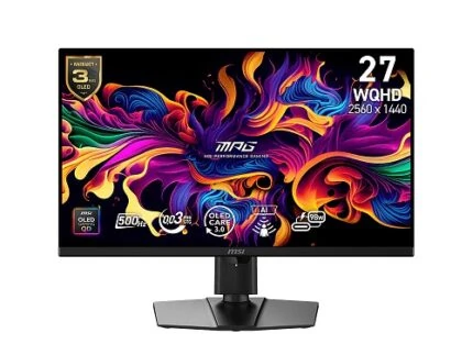 MSI MPG 271QR 27″ 500HZ WQHD 0.03MS QD-OLED X50 3CF4 HDMI/DP/USB BLACK
