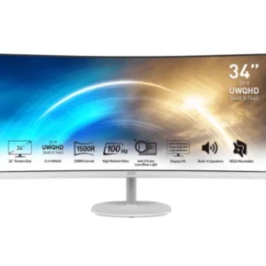 MSI PRO 34″ MP341CQW UWQHD CURVED WHITE 100Hz 1500R