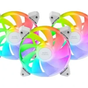 PACK FANS X3 MARS GAMING MF-3AR REVERSE BLADE WHITE